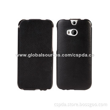 Flip PU Leather Cold Shape Cases for HTC One 2 M8, Different Colors are Available